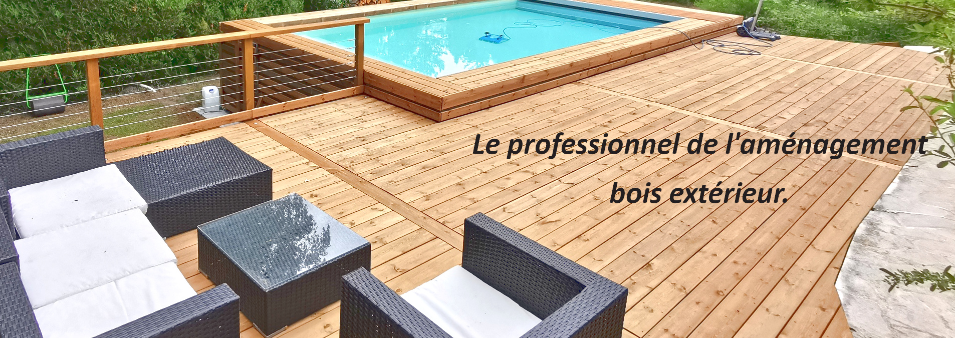 terrasse bois professionnel piscine 77