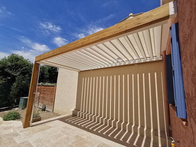 pergola bois bioclimatique sur mesure